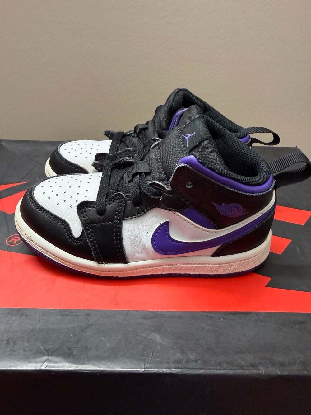 Jordan 1 Mid Toddler Black Dark Iris